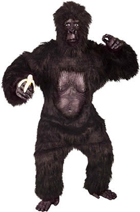 Small Eyes Bf - Gorilla Costume (300x438), Png Download