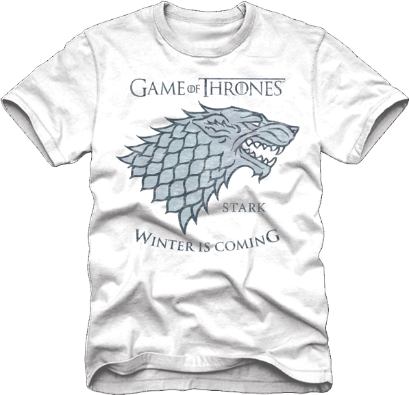 House Stark White Game Of Thrones T-shirt - Game Of Thrones Glass Poster The North Remembers (600x600), Png Download
