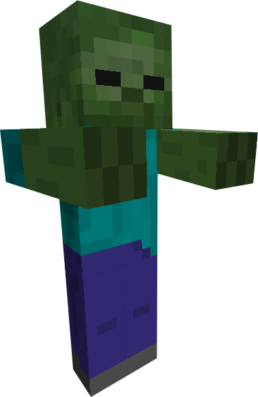 Zombies Are A Species Of Undead Sapient Or Non-sapient - Zombie Minecraft Png (374x574), Png Download