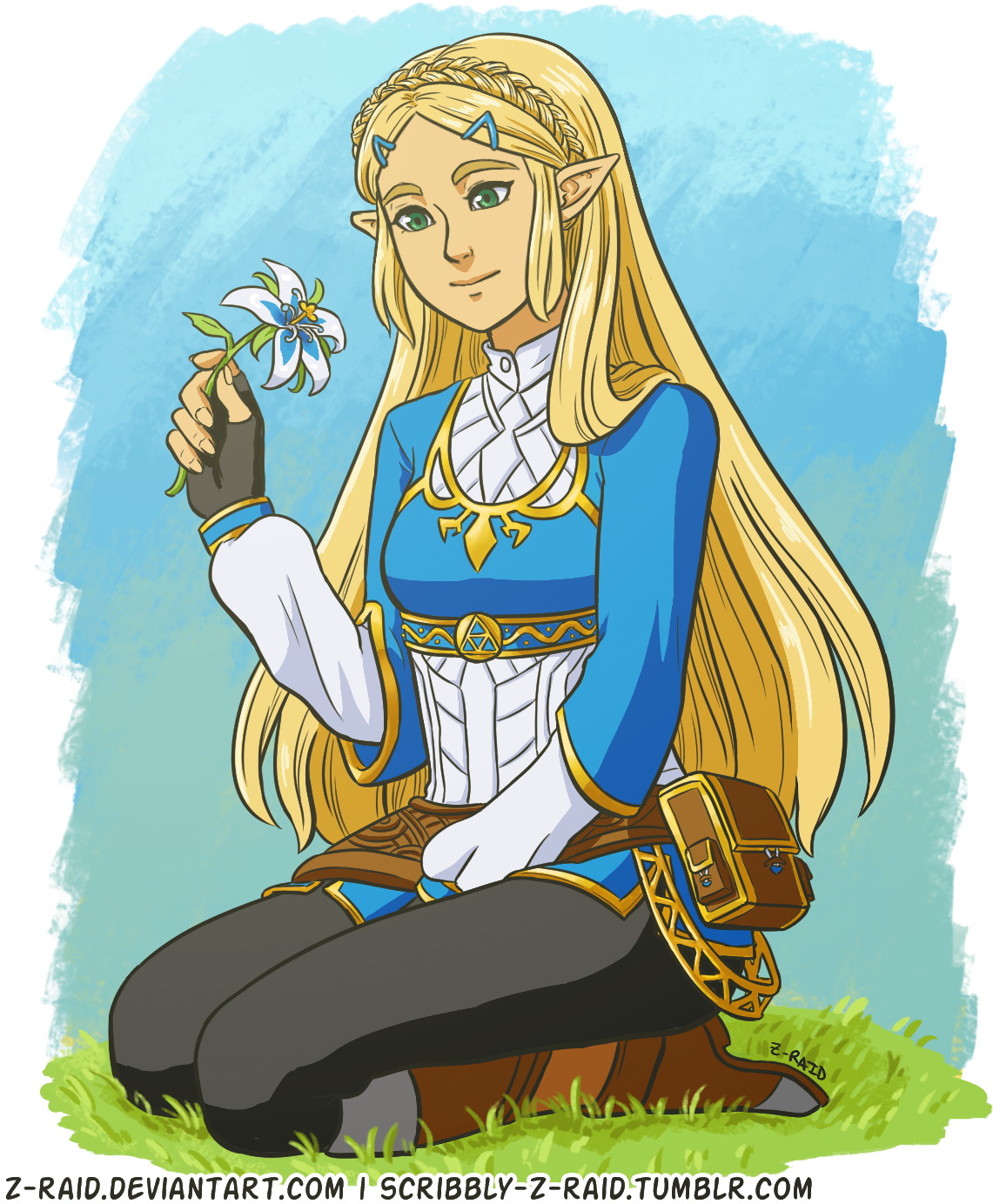 Botw Zelda Design Might Be My Favorite Zelda Design - The Legend Of Zelda (1152x1391), Png Download