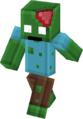 Pixel Zombie Please Vote Skin - Skin Spider Man Minecraft (317x453), Png Download