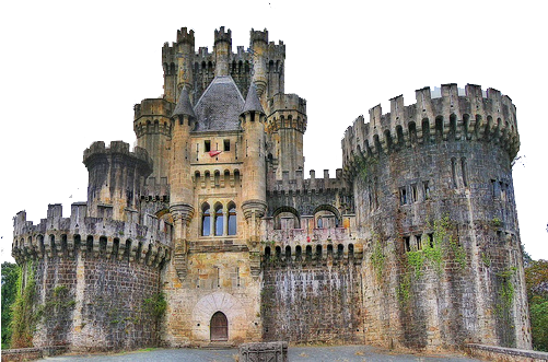 Butrón Castle (500x339), Png Download