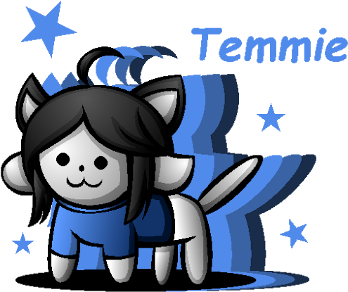 Temmie Personality - Undertale Temmie Blue (530x434), Png Download