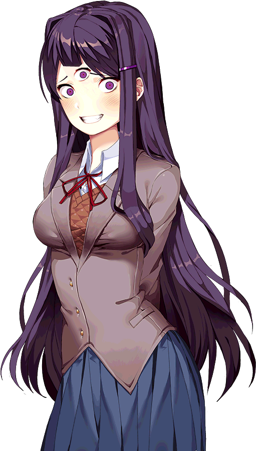Edited Mediayuri - Doki Doki Literature Club Yuri (960x960), Png Download