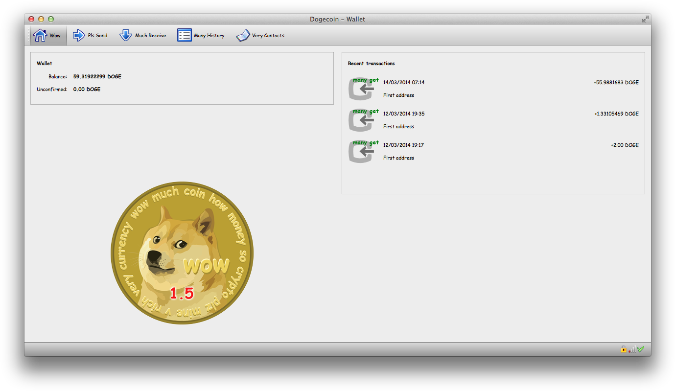 No Dig Option In Dogecoin-qt - Dogecoin Transaction (1394x814), Png Download