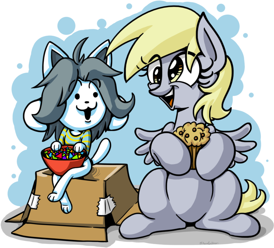 Temmie And Derpy By Studlyhorn-d9j205x - Undertale X Mlp (894x894), Png Download