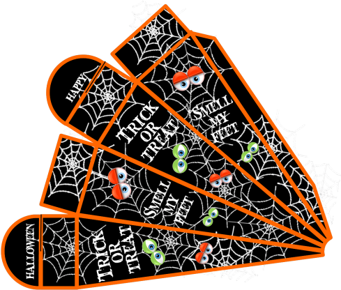 Monster Eyes Candy Cones - Halloween (490x432), Png Download