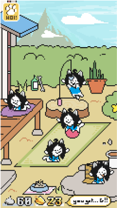 4 Temmie Atsume ” ” - Cartoon (500x404), Png Download