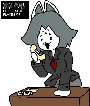 Temmie - - Video Game (376x436), Png Download