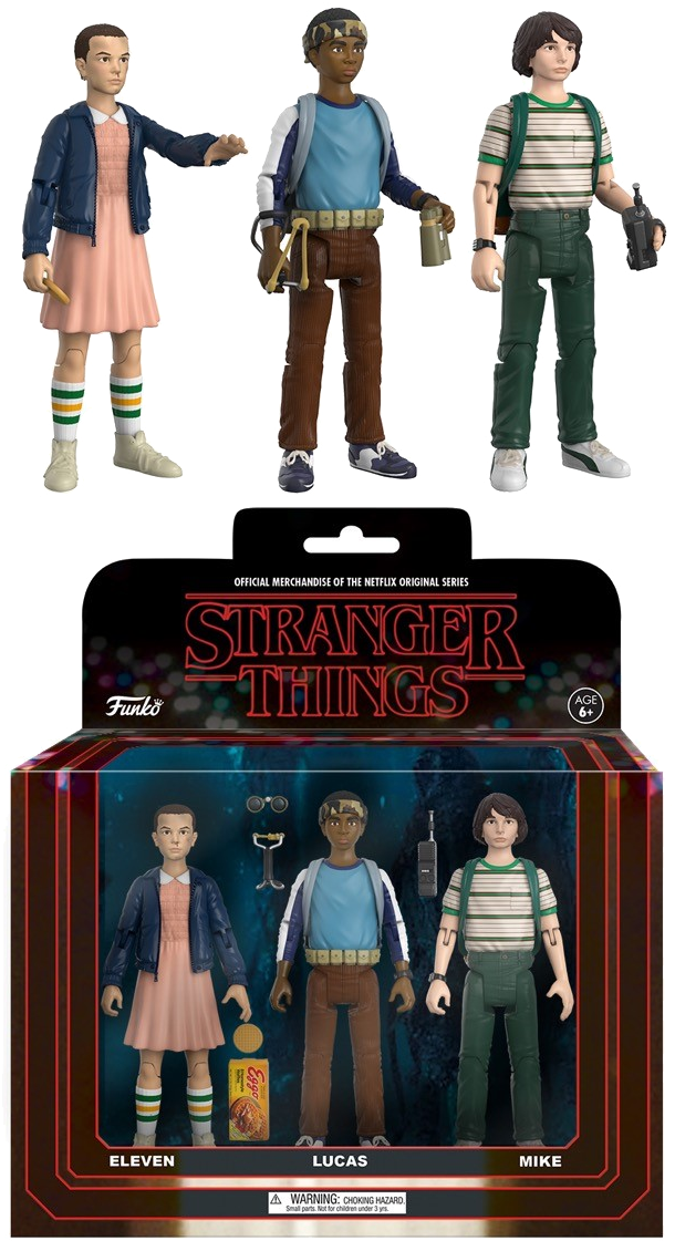 Each Stranger Things Set Features Three Figures Eleven, - Funko Stranger Things Figures (664x1237), Png Download