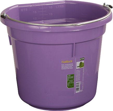 Feed And Water Bucket Flatback - Kerbl Flatback 323489 Feeding And Water Buckets 20 (434x427), Png Download