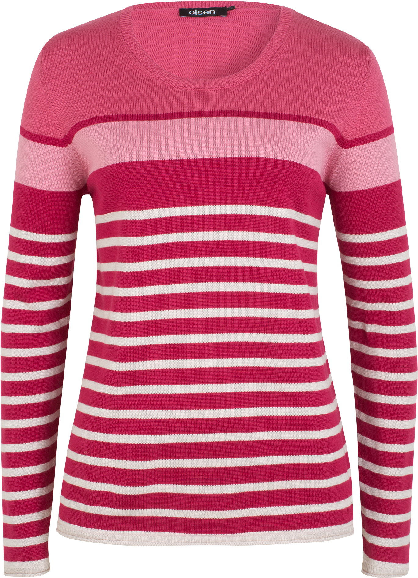 Pullover Horizontal Stripes - Armorlux Red Merino Woolen Dress (1652x1990), Png Download