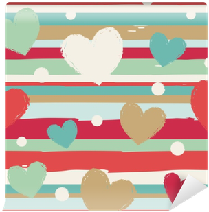 Seamless Vector Pattern With Horizontal Stripes, Dots - Point (400x400), Png Download