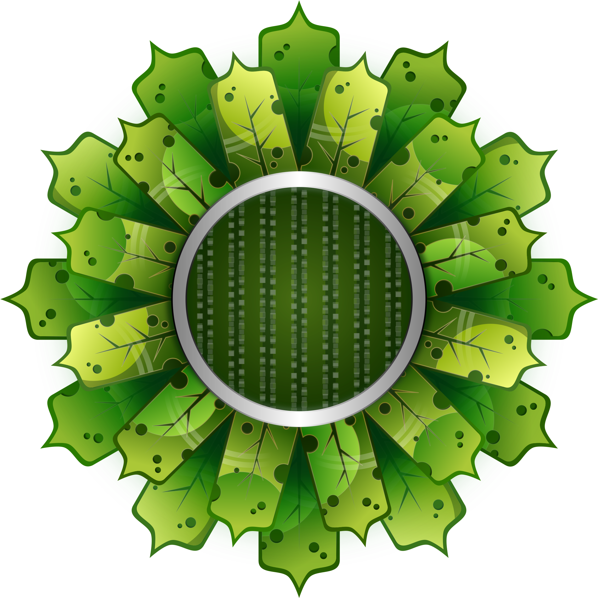 This Free Icons Png Design Of Leaves Frame (2400x2400), Png Download