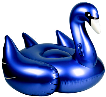 #swan#inflatable Swan#pool#blue Aesthetic#blue#blue - Sunnylife - Luxe Swan Inflatable - Gold (361x340), Png Download