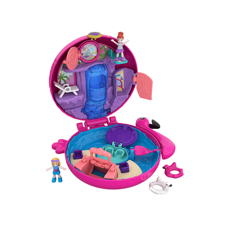 Polly Pocket Pocket World Flamingo Floatie Compact - Polly Pocket Noel 2018 (788x788), Png Download