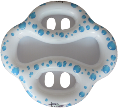 Things For Twins Double Pool Float - Twin (480x450), Png Download