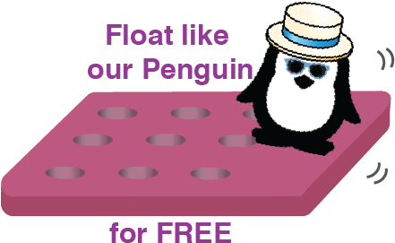 Float Like Penguin, For Free - Cartoon (474x326), Png Download