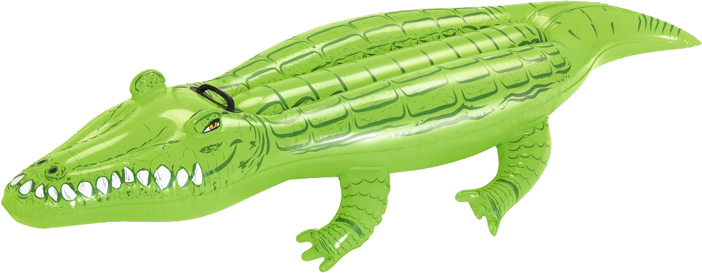 Inflatables And Floats Bestway Crocodile Rider Float, - Bestway Crocodile (1000x416), Png Download