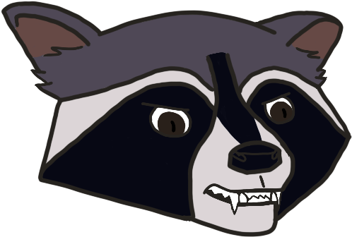 A N G E R Y Raccoon - Cartoon (742x480), Png Download