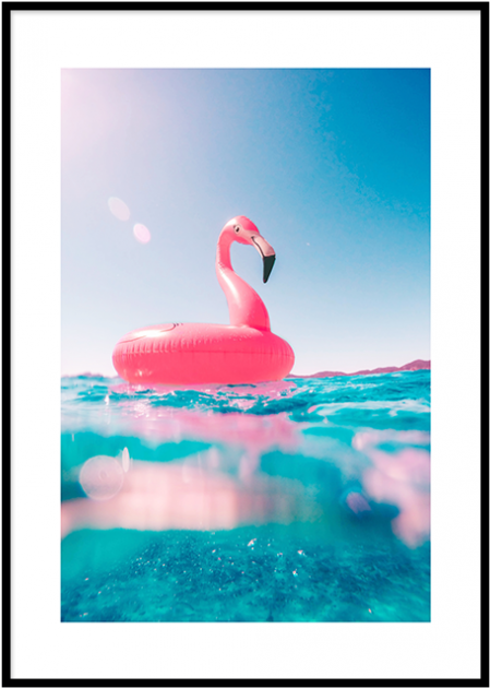 Flamingo Floatie Poster - Water Flamingo (490x687), Png Download