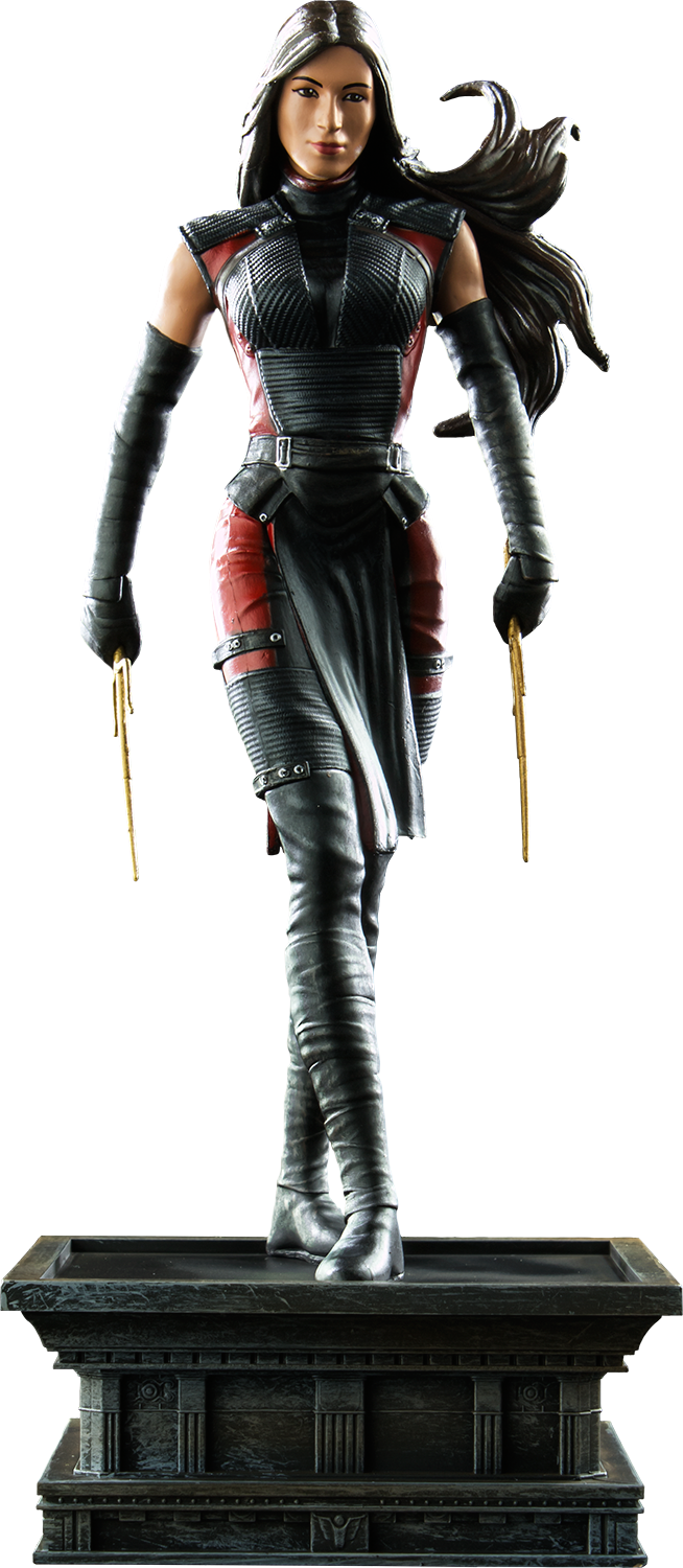 Elektra Marvel Gallery 10” Pvc Diorama Statue - Elektra (654x1500), Png Download