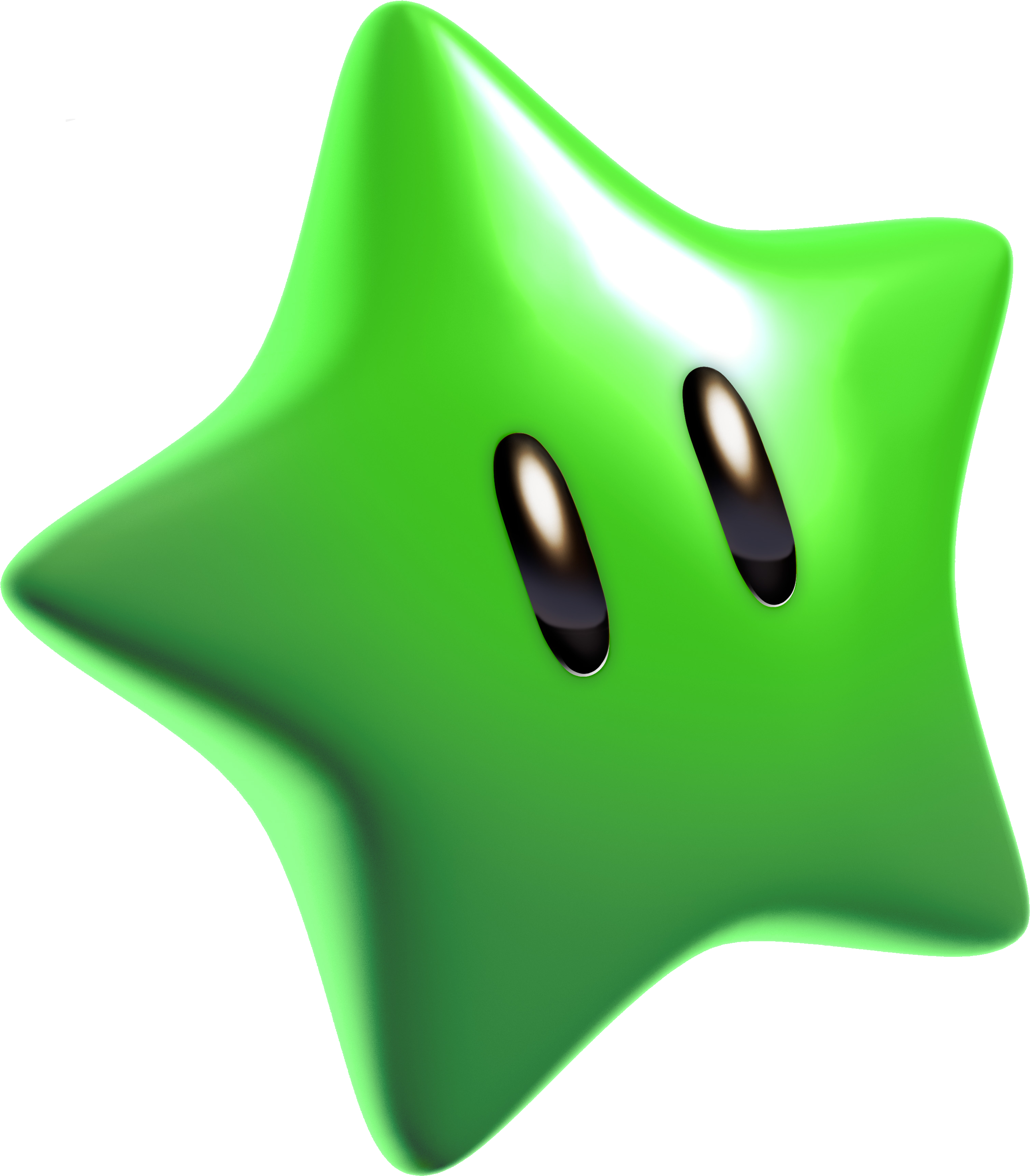 Clip Arts Related To - Super Mario Green Star (2606x2962), Png Download