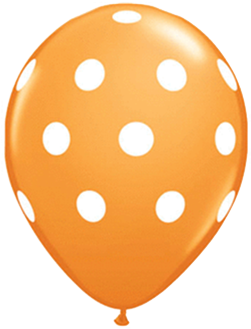 Balloons 11" Round - White Balloons With Pink Polka Dots (400x333), Png Download
