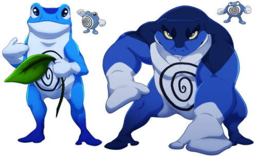 My Own Take On Poliwhirl And Poliwrath - Pokemon Poliwrath (500x334), Png Download