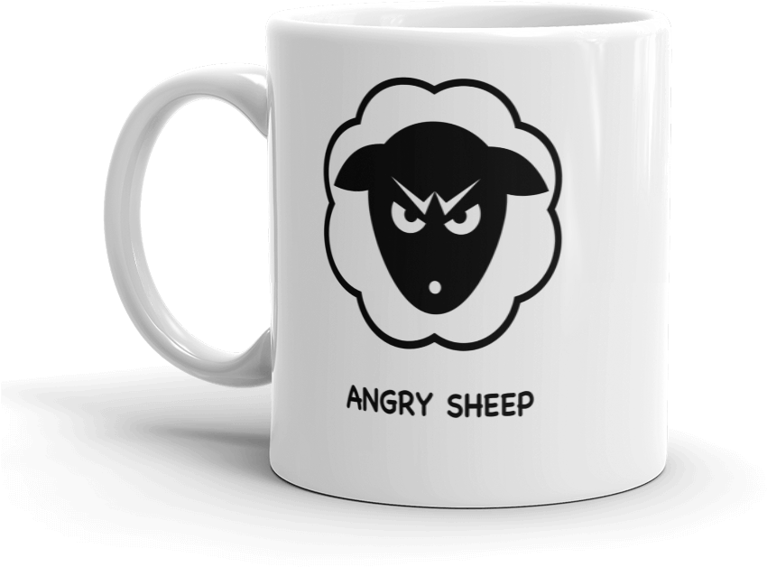 Toho Angry Sheep Mug - Michael Steddum Brittany Double Brittany 11oz Coffee (1000x1000), Png Download