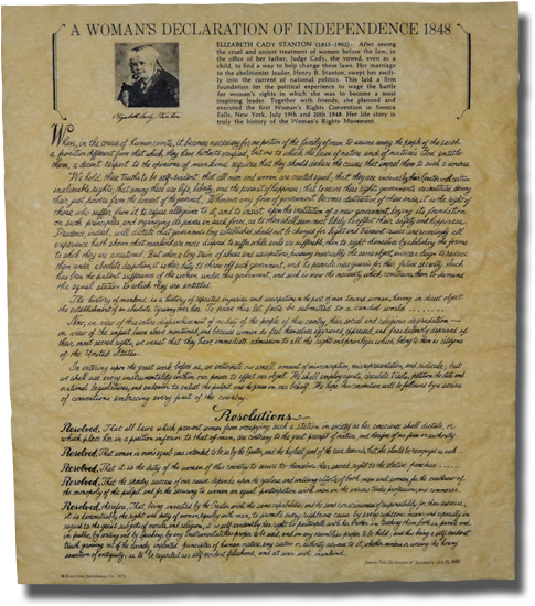 A Woman's Declaration Of Independence - Document (519x616), Png Download