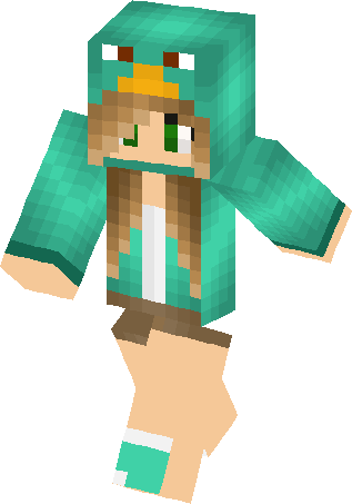 Perry Girl Skin - Green Minecraft Skin Girl (317x453), Png Download