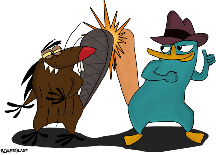 Beaver-tail Slap Colored By Beaverblast On Clipart - Platypus Tail Vs Beavertail (900x685), Png Download