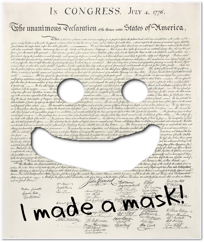 Attempt - Patriotic Declaration Of Independence Card (700x830), Png Download