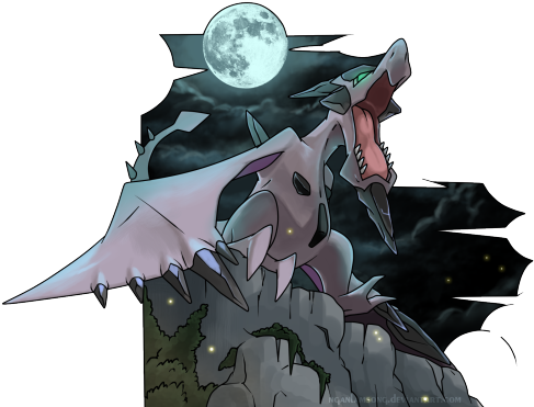 Mega Aerodactyl By Nganlamsong - Trials Of The Moon By Ben Whitmore (500x370), Png Download