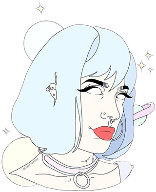 Report Abuse - Space Girl Tumblr Png (320x394), Png Download