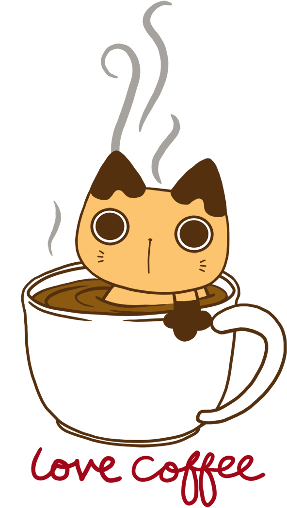 Love Coffee Kitty In Coffee Cup - Coffee Png (700x1091), Png Download