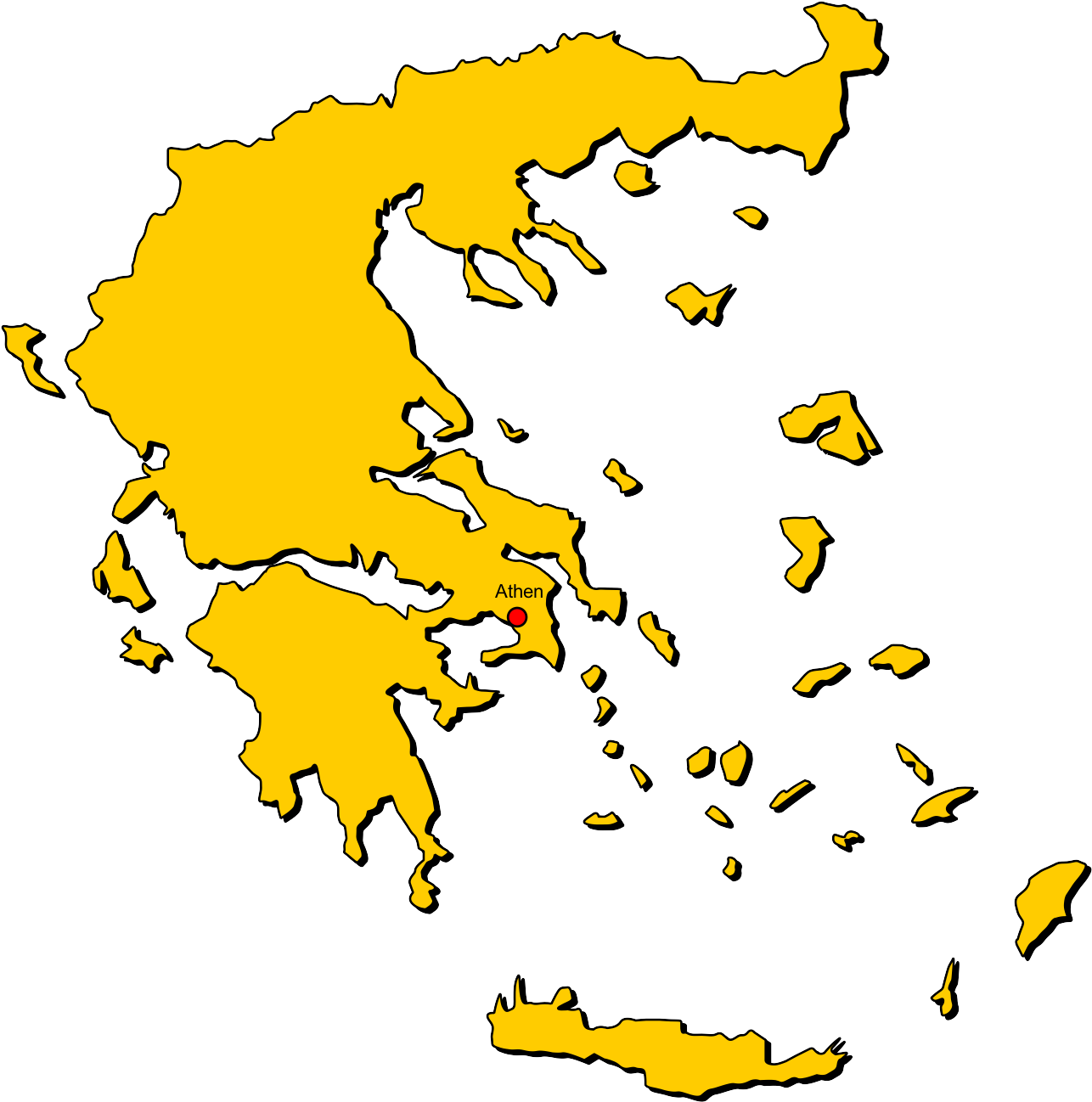 21 Blackjack - Greece Map (1500x1500), Png Download
