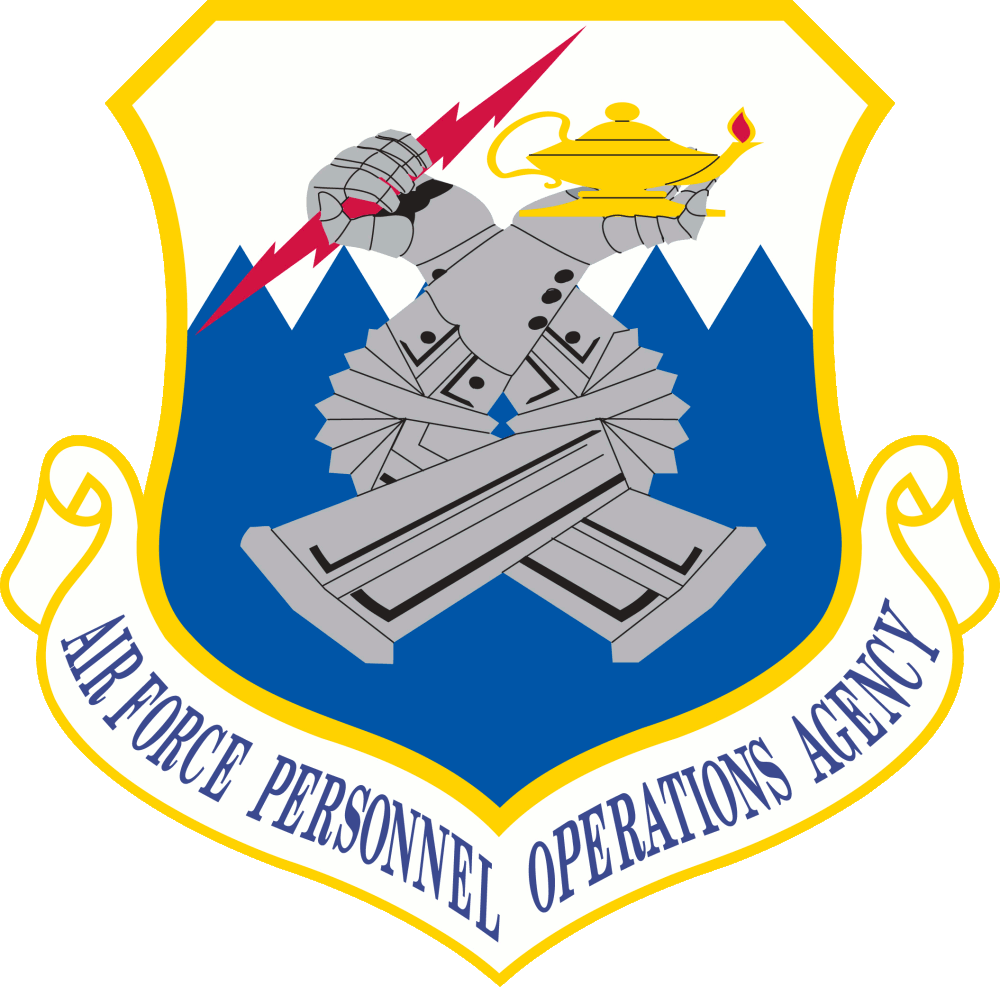 Air Force Personnel Operations Agency - 3.8 Inch Air Force Air And Space C2 Agency Vinyl Transfer (1000x987), Png Download