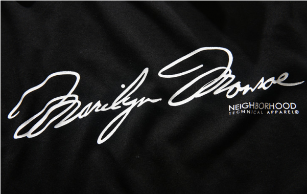 Nbhd Marilyn Monroe T-shirt - Calligraphy (600x600), Png Download