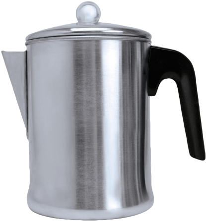 Aluminum Percolator 9 Cup - Stove Top Coffee Percolator (500x500), Png Download