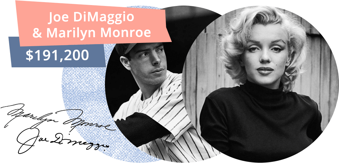 It Was Signed By The World-famous Celebrity Couple - Marilyn Monroe Sinatra (1140x600), Png Download