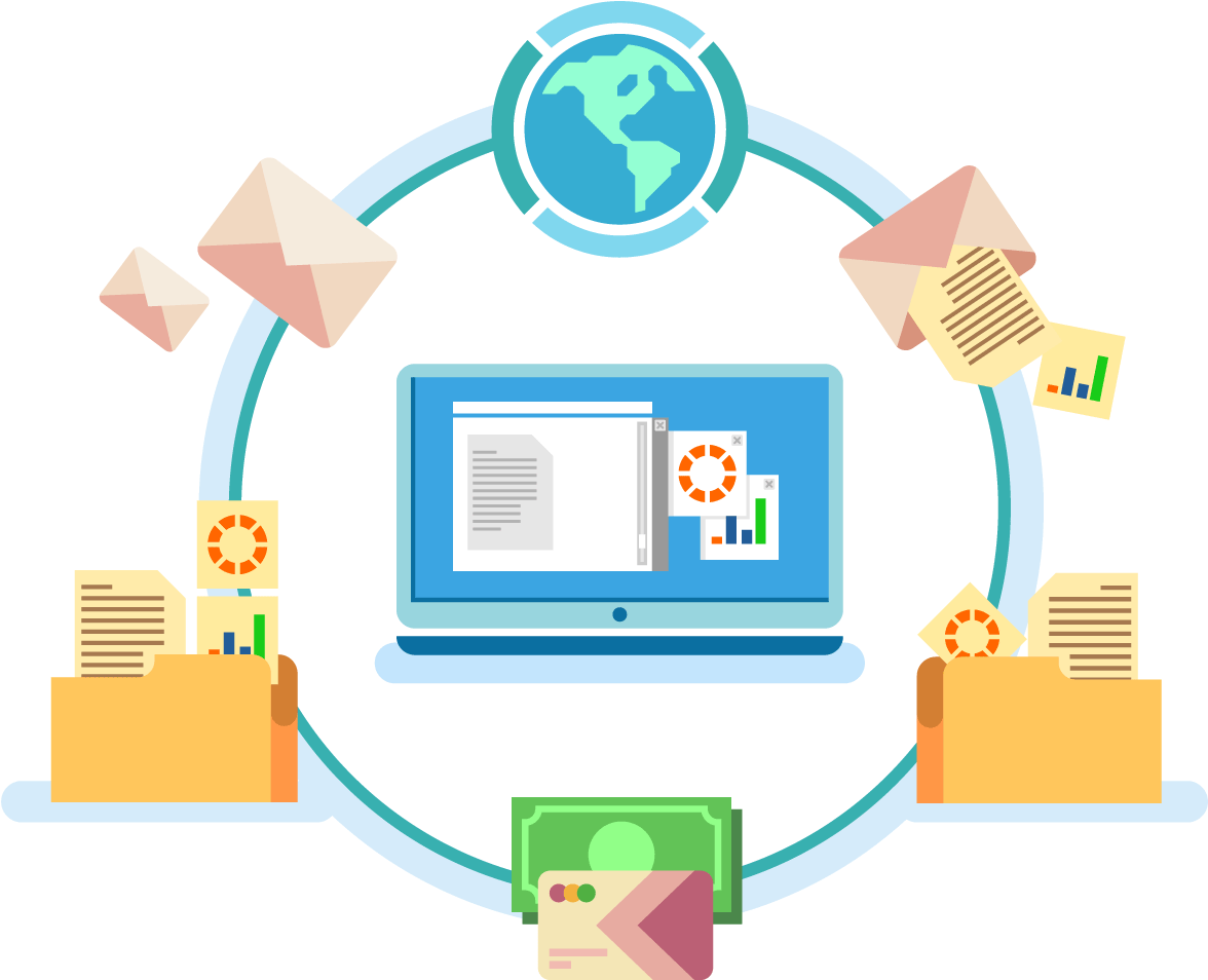 Records Management - Computadora En La Nube (1508x1131), Png Download