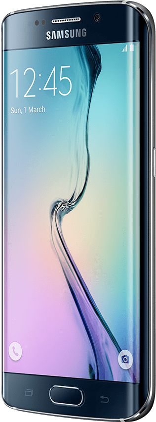 Galaxy S6 Edge Gallery Right Perspective Black (833x870), Png Download