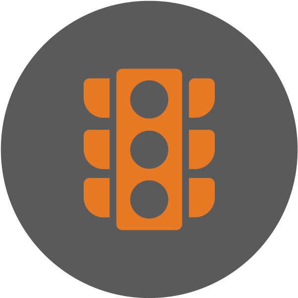 Traffic Lights Icon - Circle (606x607), Png Download