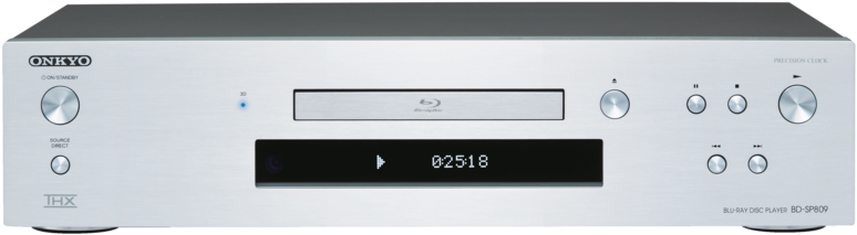 S Front R976x488 \ - Onkyo Bd-sp809 Blu-ray Disc Player - Black (640x320), Png Download
