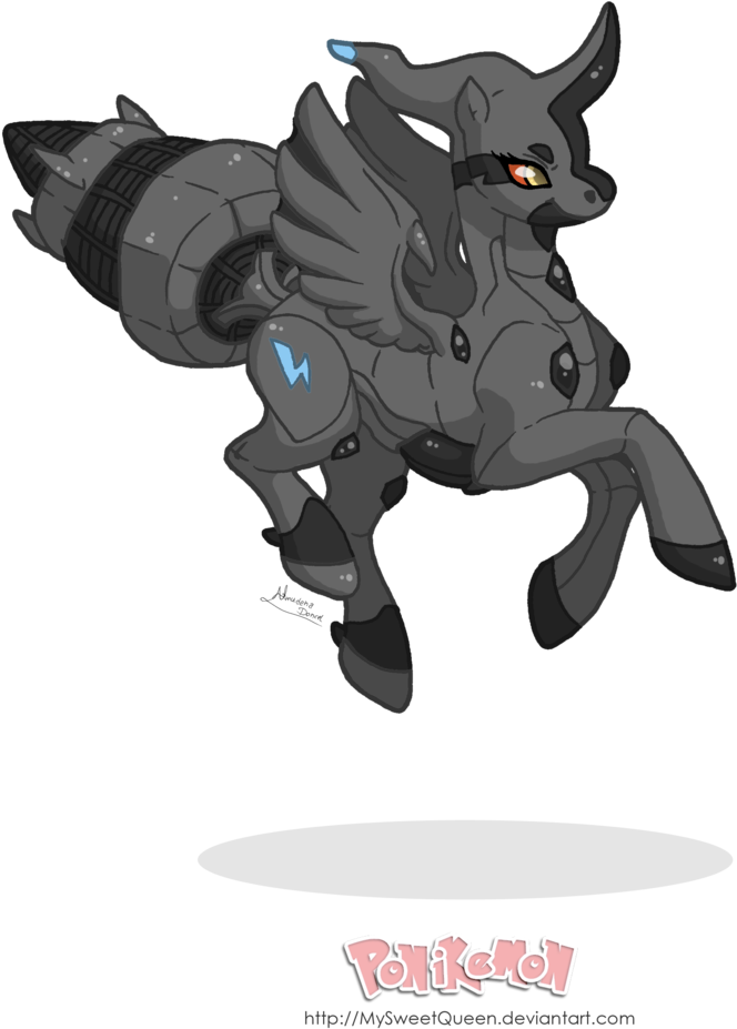 Mysweetqueen, Pokémon, Ponified, Safe, Zekrom - Commission (900x1002), Png Download