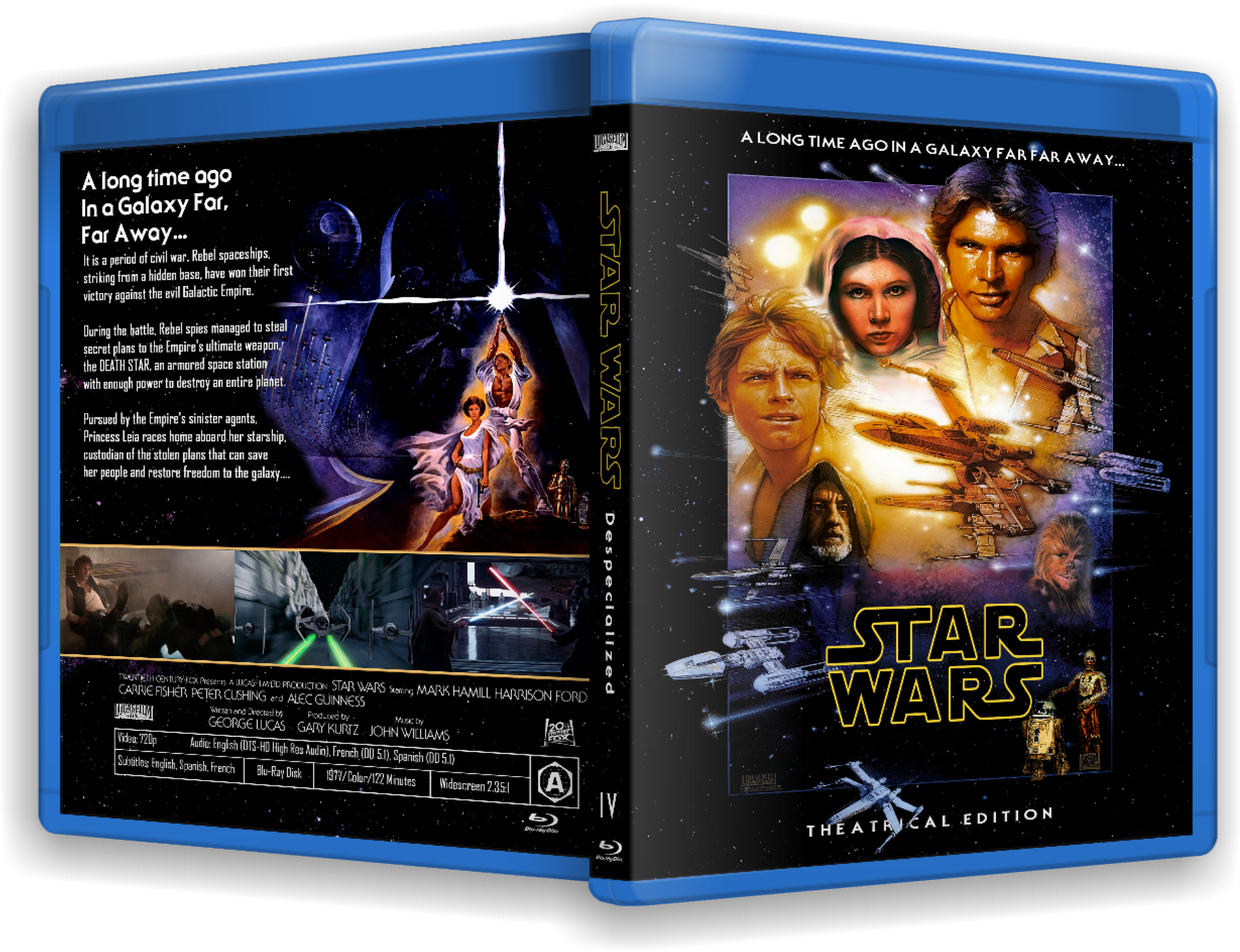 Star Wars Ep4 - Movie Poster Home Theater Decor Metal Tin Sign Wall (2047x1536), Png Download