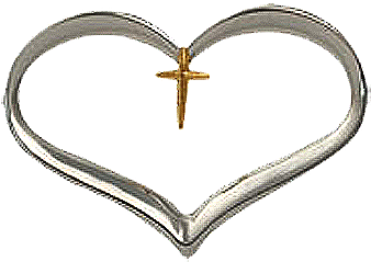 Large Open Heart With Cross Topper - Locket (360x360), Png Download
