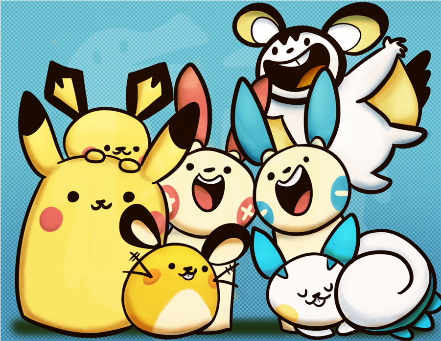 Pika Party Mini Print - Cartoon (900x900), Png Download